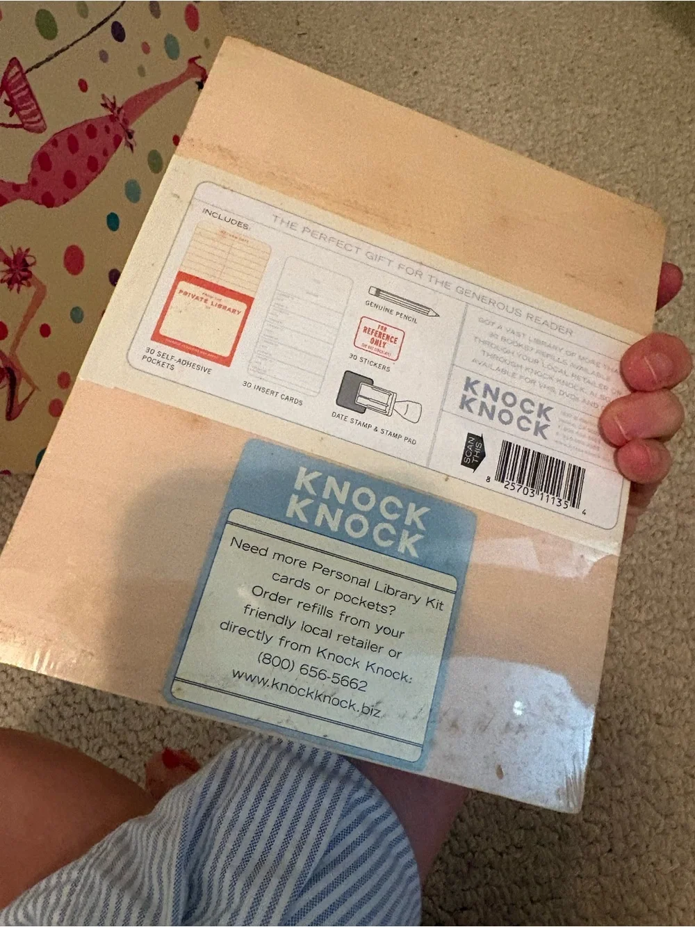 Knock Knock Personal Library Kit - White and Natural Home Office Set NWT